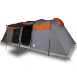 Family Tent Tunnel 10-Person Grey and Orange Waterproof 94621