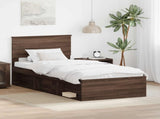 Bed Frame with Headboard Brown Oak 90 x 200 cm Engineered wood 3407937