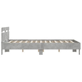Bed Frame with LED without Mattress Concrete Grey 140x190 cm 3207563
