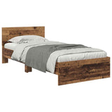 Bed Frame with Headboard Old Wood 90 x 200 cm Engineered Wood 885796