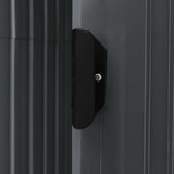 Garden Shed with Rack Anthracite 205x130x183 cm Iron 47106