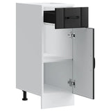 Kitchen Base Cabinet Lucca Black Engineered Wood 853698