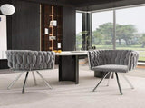 Set of 2, velvet dining, single light luxury living room bedroom swivel, Leisure swivel N606P452770G