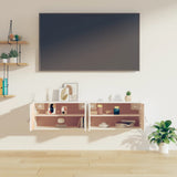Wall Cabinets 2 pcs White 60x30x30 cm Solid Wood Pine 818368
