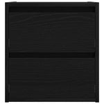 ZNTS Wall-mounted Bedside Cabinet Black Oak 38x34x40 cm 861249