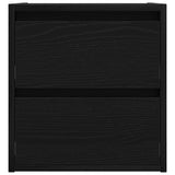 ZNTS Wall-mounted Bedside Cabinet Black Oak 38x34x40 cm 861249