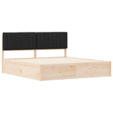 Bed Frame with Upholstered Headboard Black 180 x 200 cm 3398216