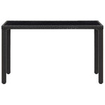 5 Piece Outdoor Dining Set with Cushions Poly Rattan Black 42596
