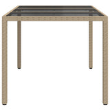 Garden Table Beige 150 x 90 x 75 cm Poly Rattan 362543