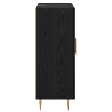 Sideboard Black Oak 69.5 x 34 x 90 cm Engineered Wood and Iron 881596