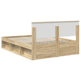 Bed Frame with Headboard Sonoma 140 x 200 cm Engineered wood 3407879
