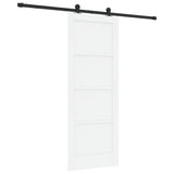 Sliding Door ORKDAL 78 x 202 cm Engineered Wood White and Black 3450092