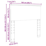 Headboard Grey Sonoma Engineered wood 888337