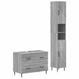 2 Piece Bathroom Cabinet Set HAARLEM Grey Sonoma 3417537