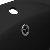 146942 Luxury Basin Overflow Oval Matt Black 58,5x39 cm Ceramic