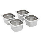Gastronorm Containers 12 pcs GN 1/6 100 mm Stainless Steel 50907