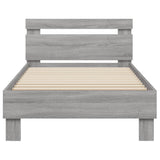 Bed Frame without Mattress with Headboard Grey Sonoma 90x200 cm 838538