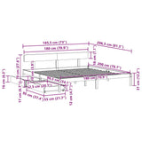 Bed Frame without Mattress White 180x200 cm Super King Solid Wood Pine 3301521