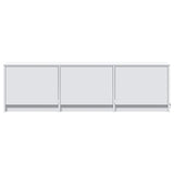 TV Cabinet with LED White 140 x 34 x 40 cm Engineered Wood 8006553