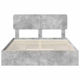 Storage Bed Concrete Grey 160 x 200 cm Engineered Wood 3412258