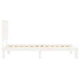 Bed Frame without Mattress White 100x200 cm Solid Wood Pine 3193652