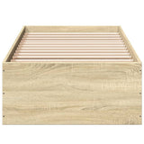Bed Frame without Mattress Sonoma Oak 100x200 cm 3281051