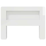 Headboard Cabinet with Storage High Gloss White Engineered Wood 8001268