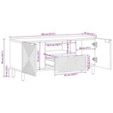 TV Cabinet Brown 105x33x46 cm Solid Wood Mango 4017734