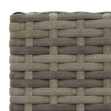 Garden Bar Set Grey PE rattan, powder-coated steel, tempered glass 3187655