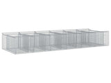 Gabion Raised Bed 2 pcs Silver 3422219