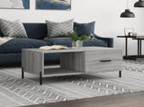 Coffee Table Grey Sonoma 90x50x40 cm Engineered Wood 829226