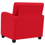 Armchair Red Faux Leather 42043431