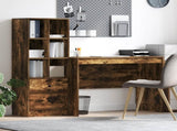Desk with Drawer 2 pcs Smoked Oak 3337373