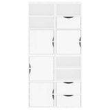 Side Cabinets 4 pcs "ODDA" White 40x24x79 cm Solid Wood Pine 3365351