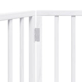 Dog Gate Foldable 3 Panels White 150 cm Poplar Wood 352182