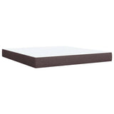 Box Spring Bed with Mattress Dark Brown 180x200 cm Fabric 3285970