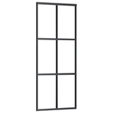 Sliding Door with Hardware Set ESG Glass&Aluminium 76x205 cm 3081945