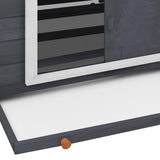 Chicken Coop Grey and White 150x96x110 cm Solid Firwood 171460