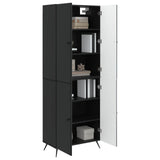 Cabinet Set 2 pcs Black Engineered Wood 3416863