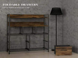 Rustic Chest of Seven Fabric Drawers - Rustic Brown T3398P329438