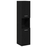 Bathroom Furniture Set 4 pcs Black Oak Engineered Wood 3334363