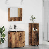 Bathroom Furniture Set 3 pcs Old Wood Engineered wood & Metal 3392951
