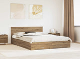 Bed Frame with Drawer Artisan Oak 140 x 190 cm Engineered Wood 3410903