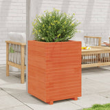 Garden Planter Wax Brown 50x50x72.5 cm Solid Wood Pine 3282576