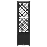 Raised Bed with Trellis and Roof Black 162.5 x 40 x 138 cm PP 42032543