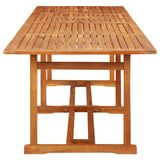 ZNTS 11 Piece Garden Dining Set 280x90x75 cm Solid Wood Acacia 3086992