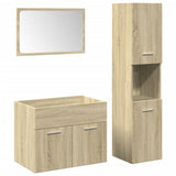 3 Piece Bathroom Furniture Set Sonoma Oak Engineered Wood 3324993