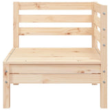 Garden Sofa Natural Pine Solid Pine Wood Modular Garden Sofa 837977