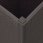Garden Planters 4 pcs Brown 32.5x32.5x57 cm PP 367855