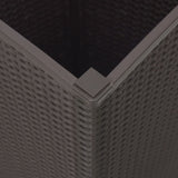 Garden Planters 4 pcs Brown 32.5x32.5x57 cm PP 367855